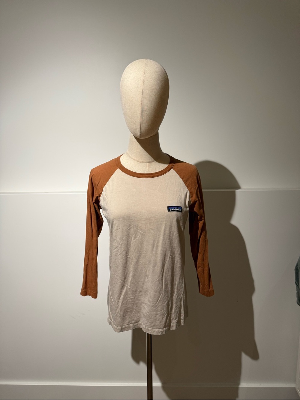 Patagonia Short Sleeve Raglan Tee - Cream & Brown